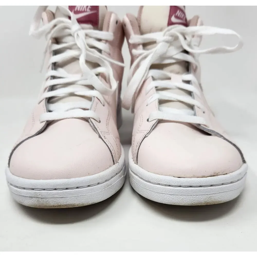 Nike Womens Size 10 Court Royale 2 Mid Soft Pink White Sneakers FD0286 600